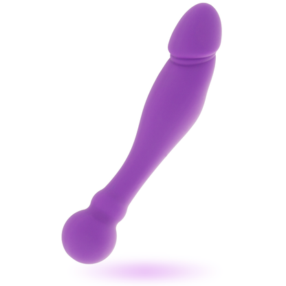 Silicone Rick Dual Lilla di INTENSE FUN, figura di silicone color lilla con dettagli realistici, perfetta per giochi intimi.