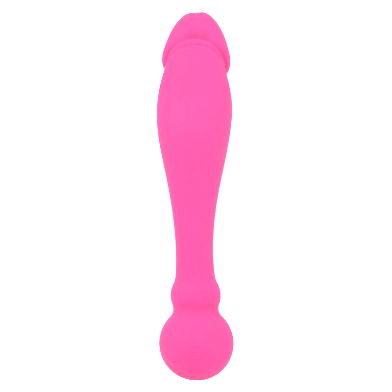 Silicone Rick Dual Rosa di INTENSE FUN, giocattolo erotico con design a doppio stimolo rosa, morbido e realistico.