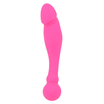 Silicone Rick Dual rosa di INTENSE FUN, giocattolo erotico con design duale e superficie liscia, per stimolazione e piacere.