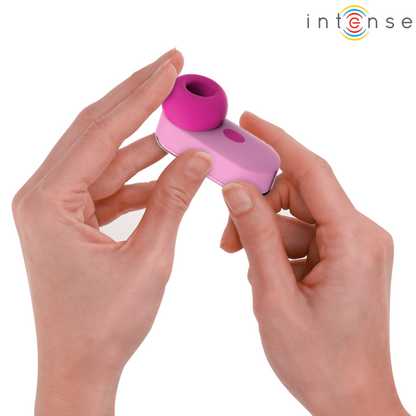 Stimolatore clitoride Sabrina rosa del marchio INTENSE FUN, design elegante e compatto per il massimo piacere.