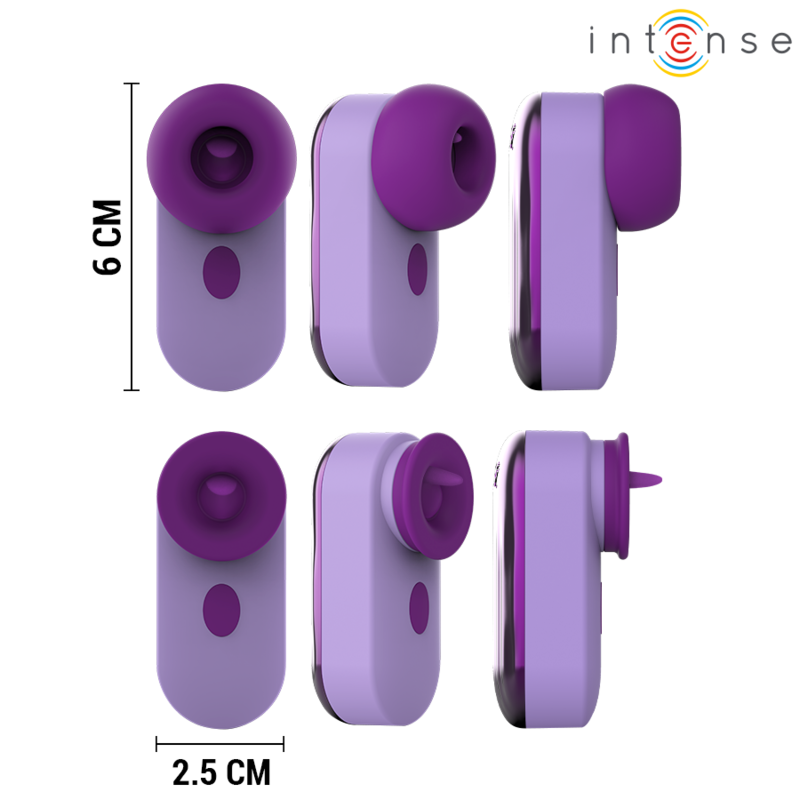 Stimolatore clitoride Sabrina Viola del marchio INTENSE FUN, design elegante e dettagli colorati, ideale per il piacere personale