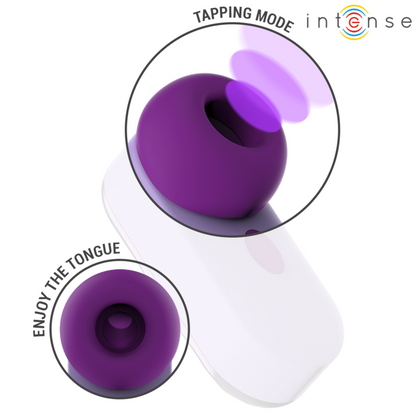 Stimolatore clitoride Sabrina viola di INTENSE FUN, dispositivo per stimolazione intima, con design elegante e funzionale.