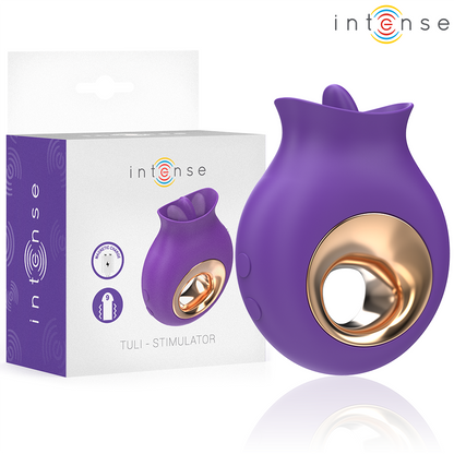 Stimolatore clitorideo INTENSE Tuli viola con 9 vibrazioni e 9 oscillazioni, prodotto da INTENSE FUN
