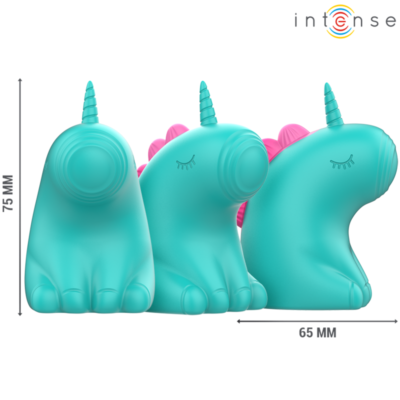 Stimolatore linguistico Trixie Unicorno di INTENSE FUN, giocattolo colorato e divertente per adulti, con design a unicorno.