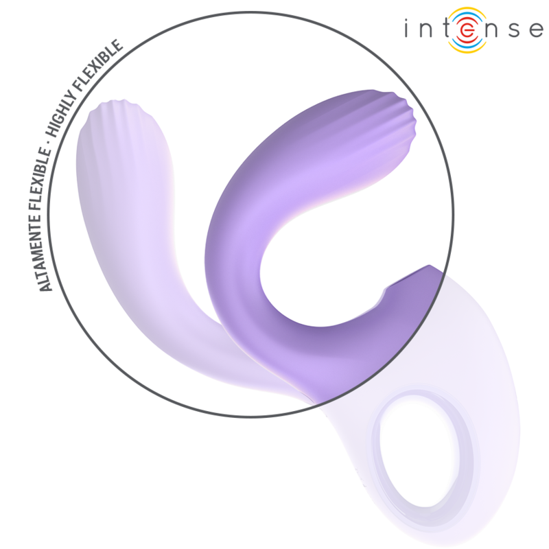 Vibratore e stimolatore Baxter Viola di INTENSE FUN, in colore viola, con design ergonomico e dettagli morbidi.