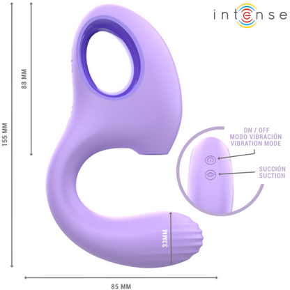 Vibratore e stimolatore Baxter Viola INTENSE FUN, design ergonomico e compatto, colore viola, ideale per stimolazione personale.
