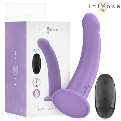 Vibratore INTENSE Eddie da 17,5 cm con telecomando, 10 vibrazioni, colore viola, marca INTENSE FUN.