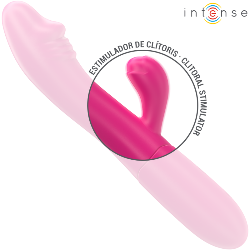 Vibratore flessibile INTENSE Ivy rosa con 10 vibrazioni e stimolazione della lingua, design ergonomico e materiale morbido.
