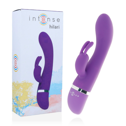 Vibratore Hilarì lilla in silicone Luxe di INTENSE FUN, design elegante e superficie liscia, ideale per piacere e stimolazione.