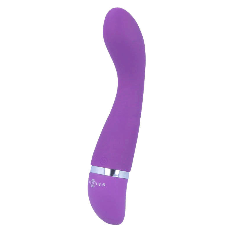 Vibratore Leo Lilla in silicone di lusso, prodotto INTENSE FUN, con design ergonomico e superficie liscia.
