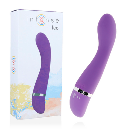 Vibratore Leo Lilla in silicone di lusso INTENSE FUN, design elegante e dettagli morbidi, per stimolazione intensa.