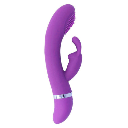 Vibratore oscillante in silicone rabbit lilla Susy di INTENSE FUN, con design ergonomico e dettagli realistici per il piacere.