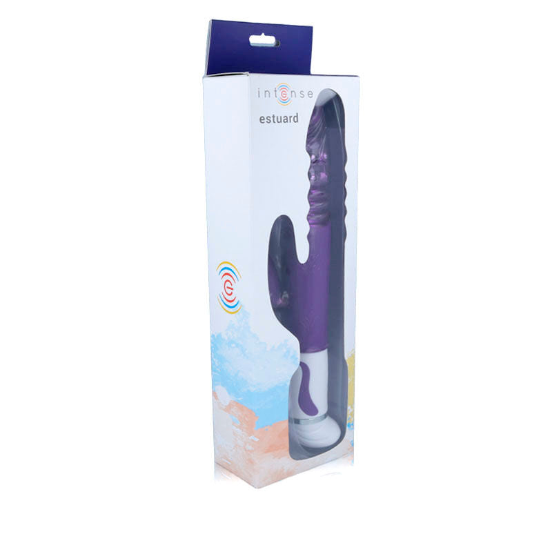 Vibratore rotatore INTENSE Fun Estuard Up & Down lilla, con design ergonomico e movimenti rotatori, per piacere intenso.