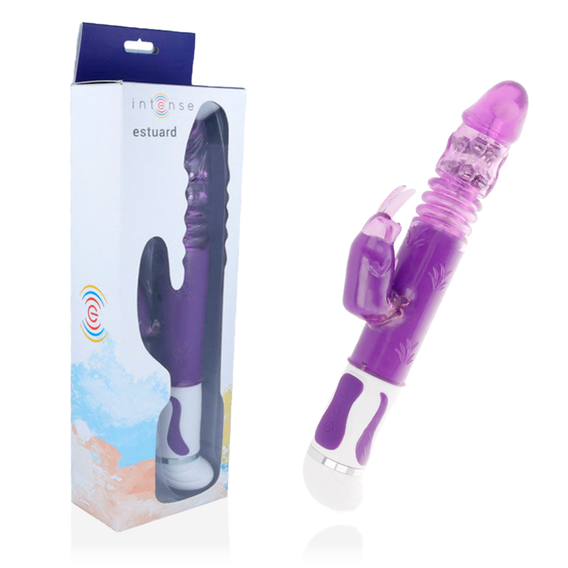 Vibratore rotatore Estuard Up & Down di INTENSE FUN di colore lilla, con design ergonomico e superficie liscia.