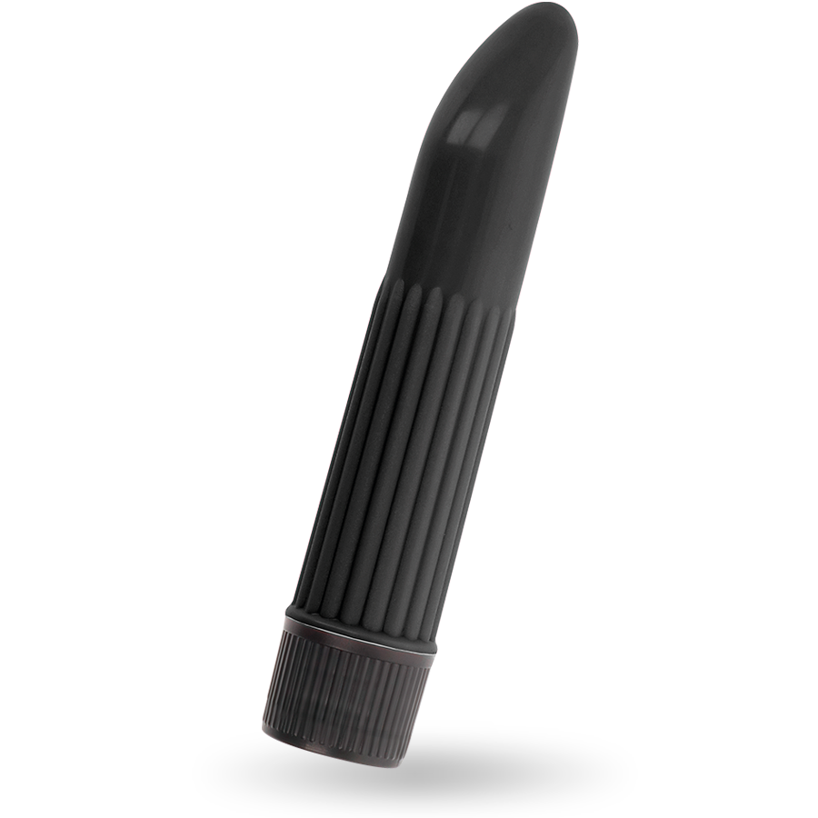 Vibratore Sonny Black INTENSE - FUN, design ergonomico, superficie liscia e dettagli neri, ideale per stimolazione intima.