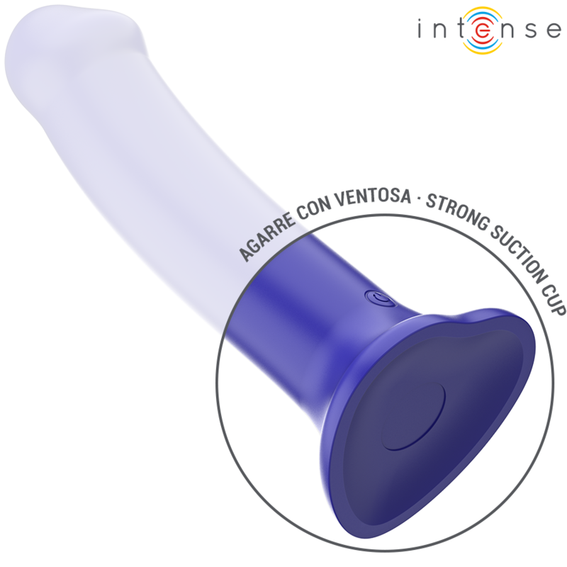 Vibratore Victoria con ventosa e telecomando, INTENSE FUN, blu scuro, 10 modalità di vibrazione, design ergonomico.