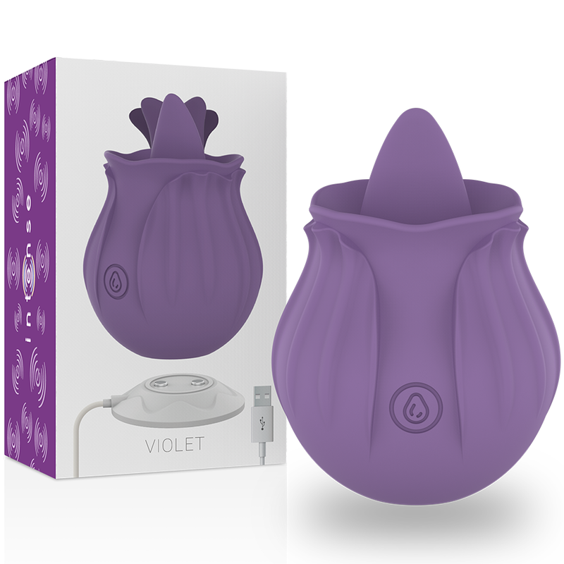 Stimolatore VIOLA CL Toris INTENSE FUN con 10 vibrazioni, dispositivo di piacere con design compatto e colori lilla.