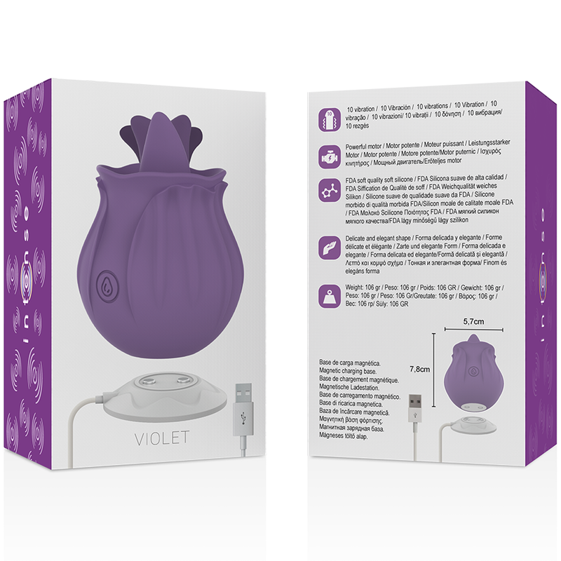 Stimolatore Viola CL Toris INTENSE FUN con 10 vibrazioni, dispositivo di piacere compatto e colorato in lilla.