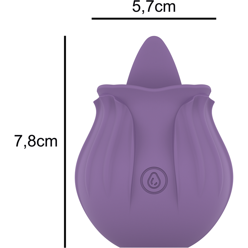 Stimolatore Viola CL Toris di INTENSE FUN con 10 vibrazioni, colore lilla, dettagli del prodotto visibili in immagine.