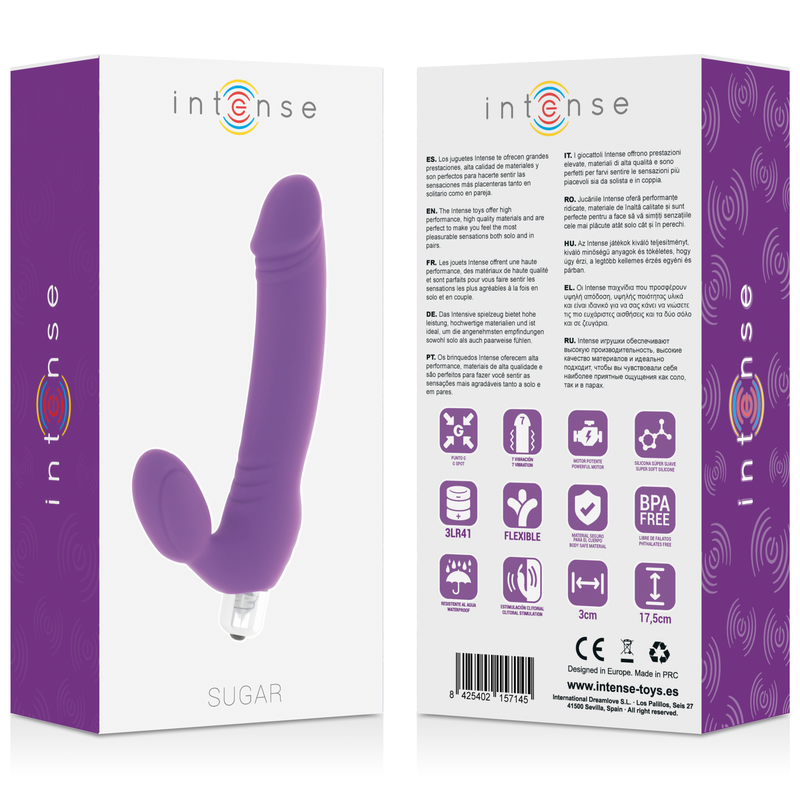 Set di sette zuccheri silicone viola INTENSE FUN, accessori per cucina colorati e flessibili.