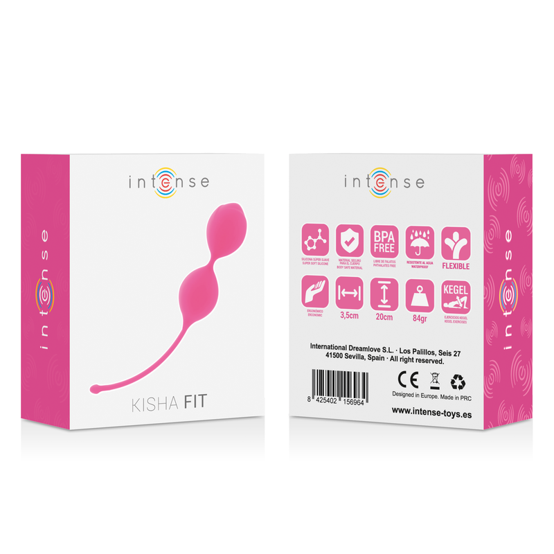 Anello Kisha Fit in silicone fucsia di INTENSE HEALTH & FUN, dispositivo per esercizi di Kegel in colore rosa brillante