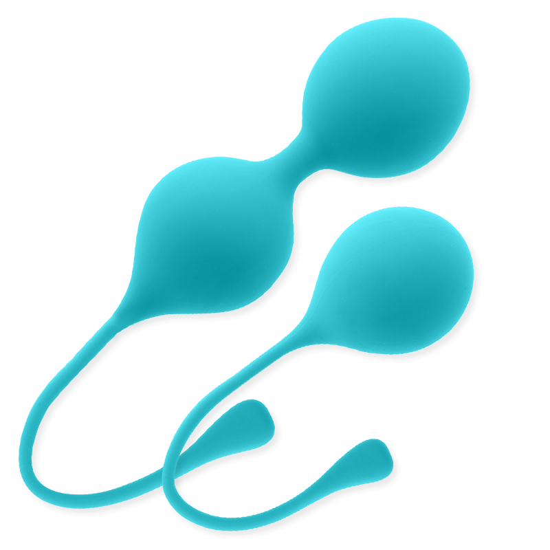 Palle Kegel Kendall blu INTENSE HEALTH & FUN, set di palline per esercizi di pelvi, con superficie liscia e design elegante.