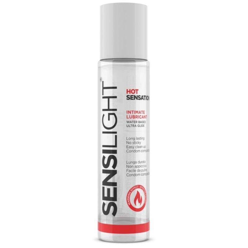 Lubrificante INTIMATELINE Sensilight Hot con effetto calore, 60 ml, per massaggi e piacere sensuale.