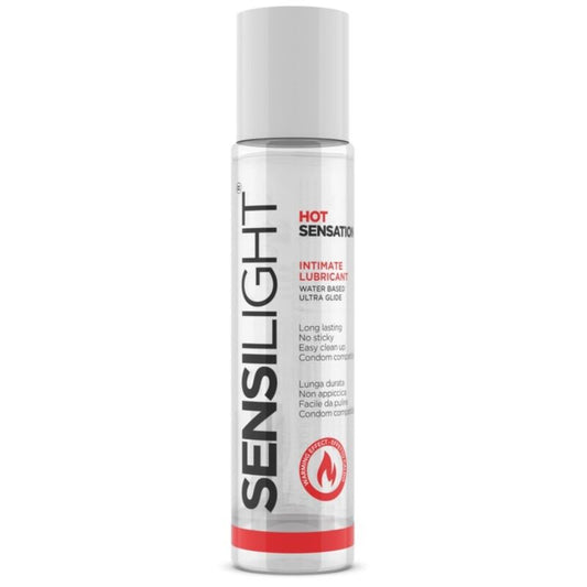 Lubrificante INTIMATELINE Sensilight Hot con effetto calore, 60 ml, per massaggi e piacere sensuale.