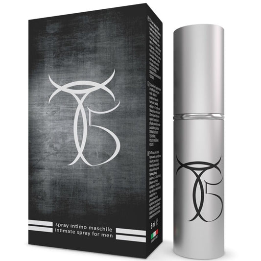Spray ritardante INTIMATELINE T5 per uomo, flacone da 5 ml con spray, prodotto per il ritardo e la performance.