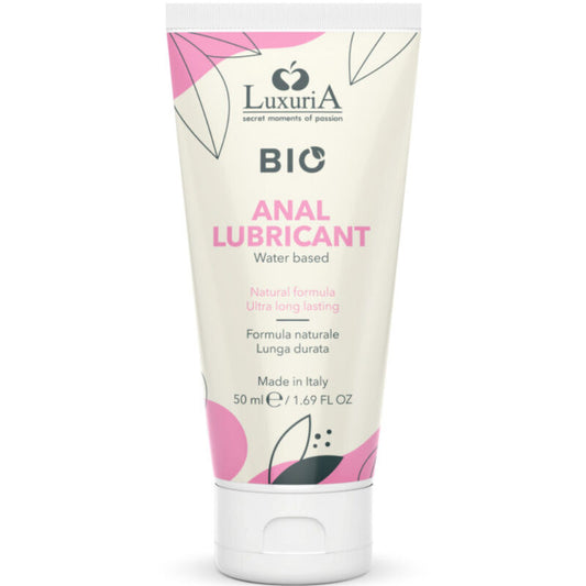 Lubrificante bio a base d'acqua INTIMATELINE LUXURIA per anal, bottiglia da 50 ml, crema idratante e naturale per uso intimo