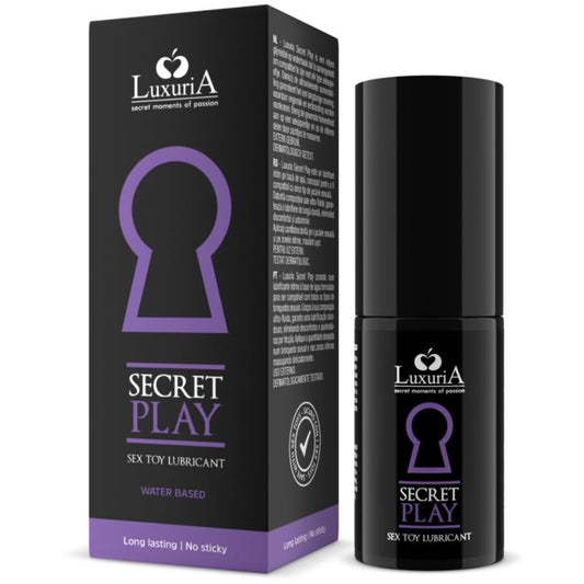 Lubrificante INTIMATELINE LUXURIA Secret Play, 30 ml, per sex toys, texture liscia e comfort, confezione compatta e discreta