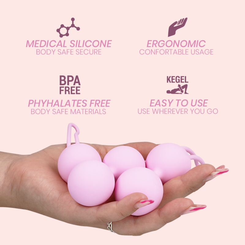 Dispositivo per riabilitazione del pavimento pelvico INTIMICHIC PELVIS HEALTH II, con dettagli e design del prodotto.