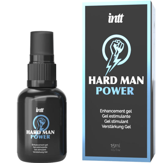 Spray stimolante Hard Man Power di INTT FOR HER, bottiglia con spray per migliorare le prestazioni maschili, visibile nella foto.