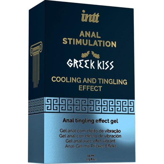 Stimolazione anale INTT Bacio Greco, lubrificante da 15 ml, prodotto per il benessere intimo maschile.