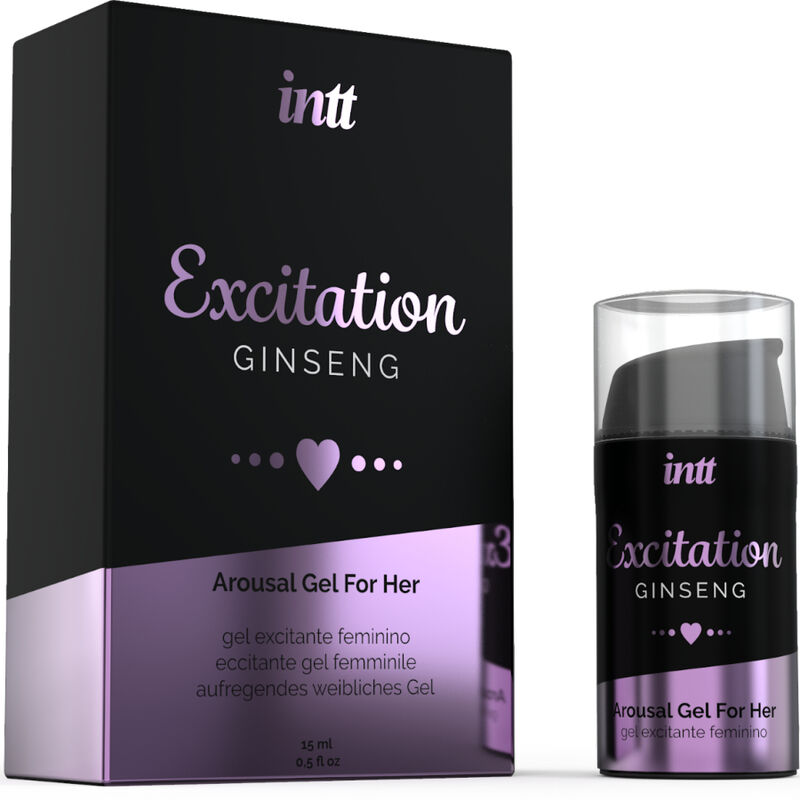 Gel lubrificante INTT LUBRICANTS con effetto caldo e stimolante per il desiderio sessuale, ideale per l'intimità.