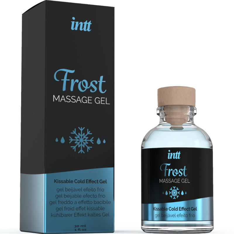 Gel da massaggio e sesso orale INTT MASSAGE & ORAL SEX al gusto di menta, effetto freddo intenso, fluido e rinfrescante