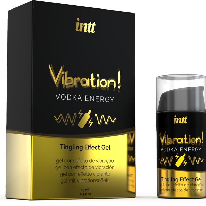 Gel intimo stimolante INTT, potente e vibrante, in flacone da 15ml, con effetto stimolante e aromatizzato alla vodka.