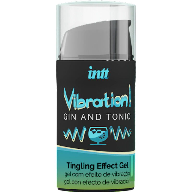 Gel intimo stimolante INTT, potente gel liquido vibratore ginecologico e tonico, 15ml, prodotto unisex e a base di gin.