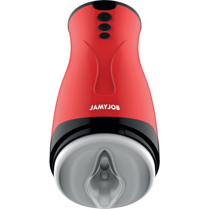 Masturbatore Damen con aspirazione e vibrazione JAMYJOB, dispositivo per uso intimo con dettagli realistici e funzioni di stimolazione