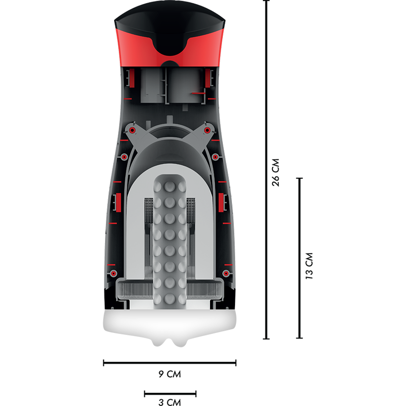 Masturbatore Dameron JAMYJOB con aspirazione e vibrazione, dettagli realistici e design ergonomico per stimolazione.