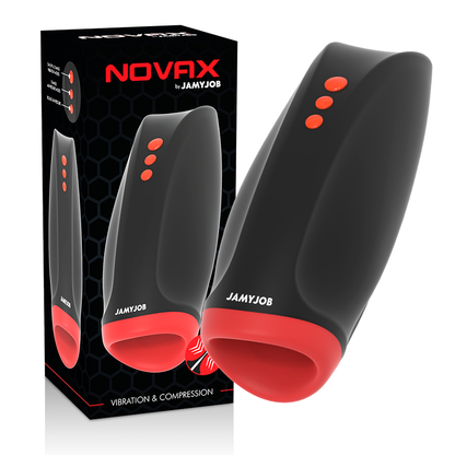 Masuratore Novax JAMYJOB con vibrazione e compressione, dispositivo per piacere personale, in dettaglio nell'immagine.
