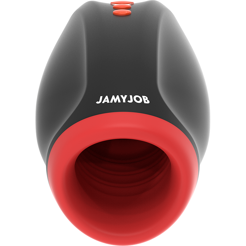 Masuratore Novax JAMYJOB con vibrazione e compressione, dettagli in silicone e pulsanti di controllo visibili.
