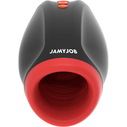 Masuratore Novax JAMYJOB con vibrazione e compressione, dettagli in silicone e pulsanti di controllo visibili.