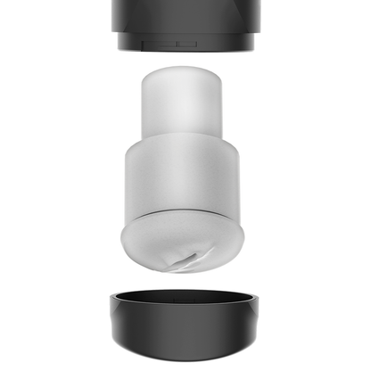Stroker MILKER JAMYJOB con funzione su e gi, dispositivo di stimolazione sessuale, mostrato in immagine su sfondo neutro