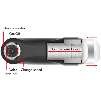 Stroker vibrante JAMYJOB Milker con funzione su e gi, dispositivo di stimolazione maschile, design ergonomico e moderno.