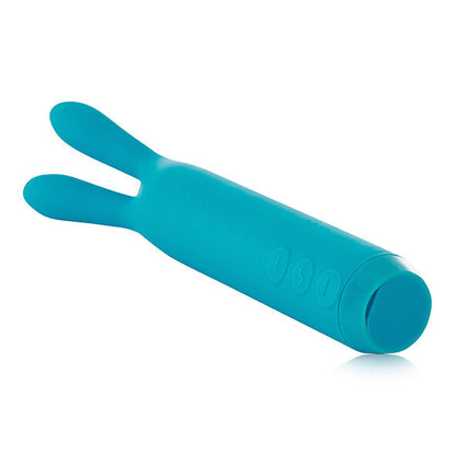 Peluche JE JOUE Bullet Coniglio Teal Forte, morbido coniglio in tessuto verde acqua con dettagli realistici, ideale come giocattolo.