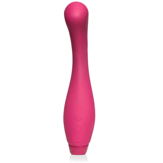 Vibratore G-spot JE JOUE Juno in colore fucsia, dettagli sinuosi e design ergonomico per stimolazione interna.