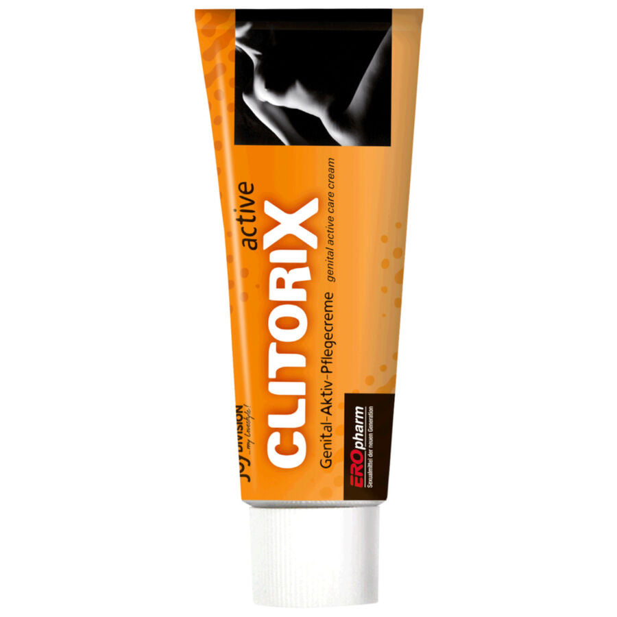 Stimolatore clitorideo JOYDIVISION EROPHARM CLITORIX ATTIVO per piacere femminile, con design compatto e dettagli sul prodotto.
