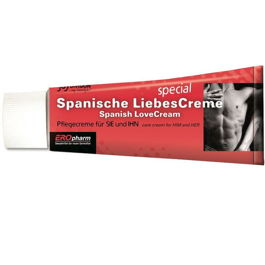 Crema d'amore Espaa Ola della linea Joydivision Eropharm in tubo da 40ml, fluida e idratante per il benessere intimo.