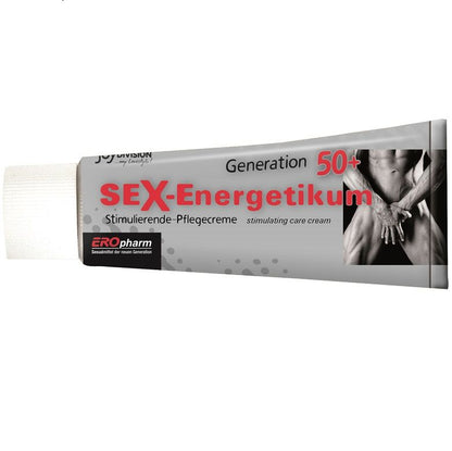 Crema JOYDIVISION EROPHARM SEX-ENERGETIKUM GENERAZIONE 50+ in tubo, indicata per il benessere sessuale e l'energia.